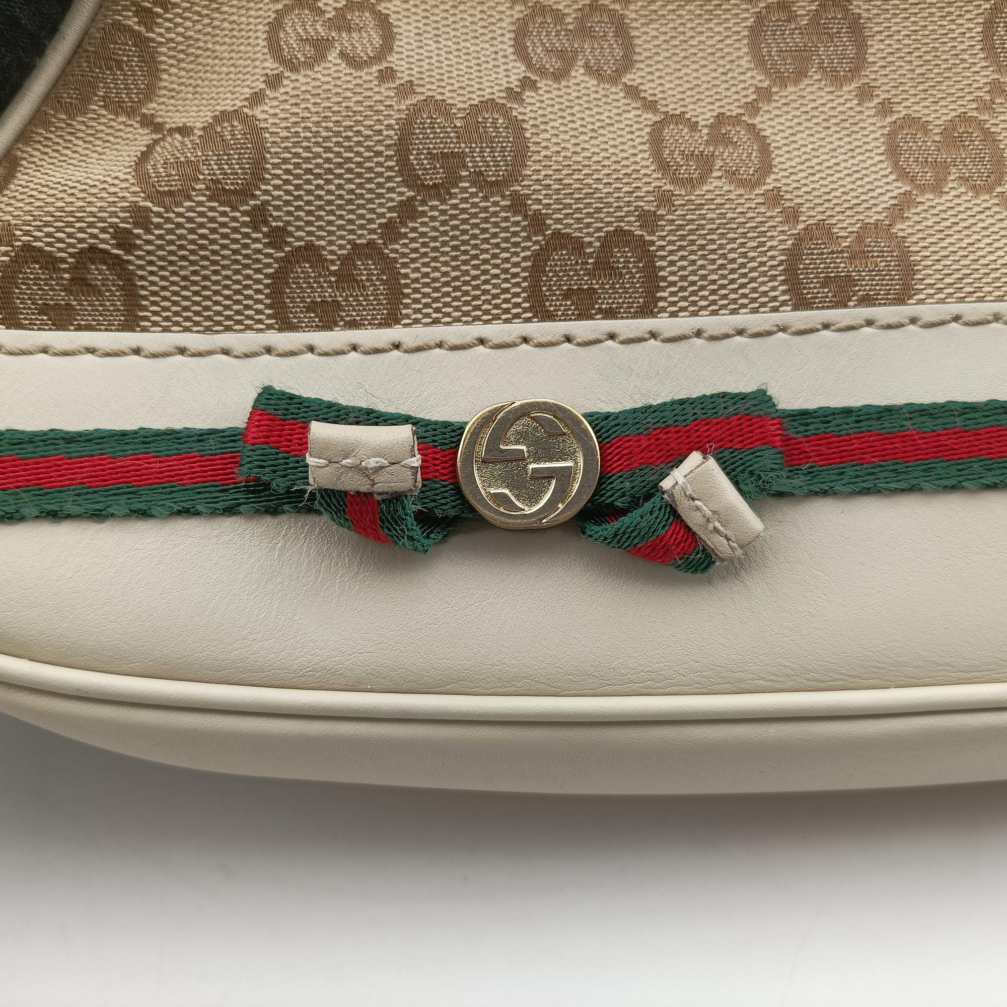 Secondhand Gucci Guccissima Mayfair Beige×Multicolour canvas×leather 269893 handbag | stylenewstar
