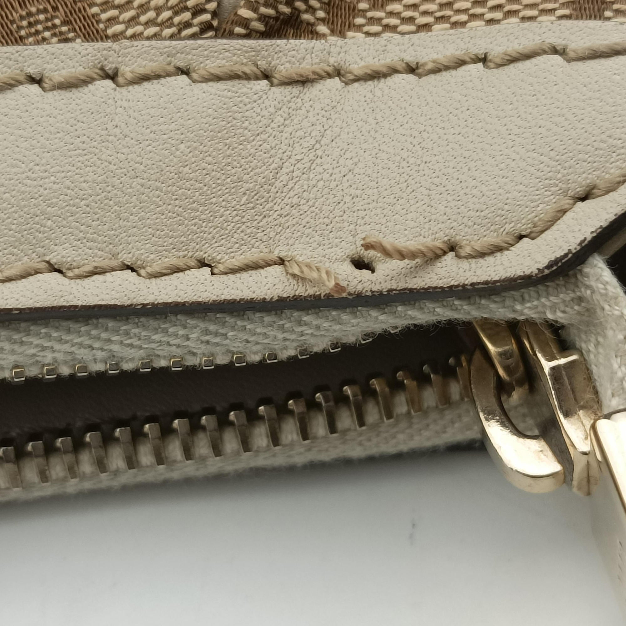 Secondhand Gucci Guccissima Mayfair Beige×Multicolour canvas×leather 269893 handbag | stylenewstar