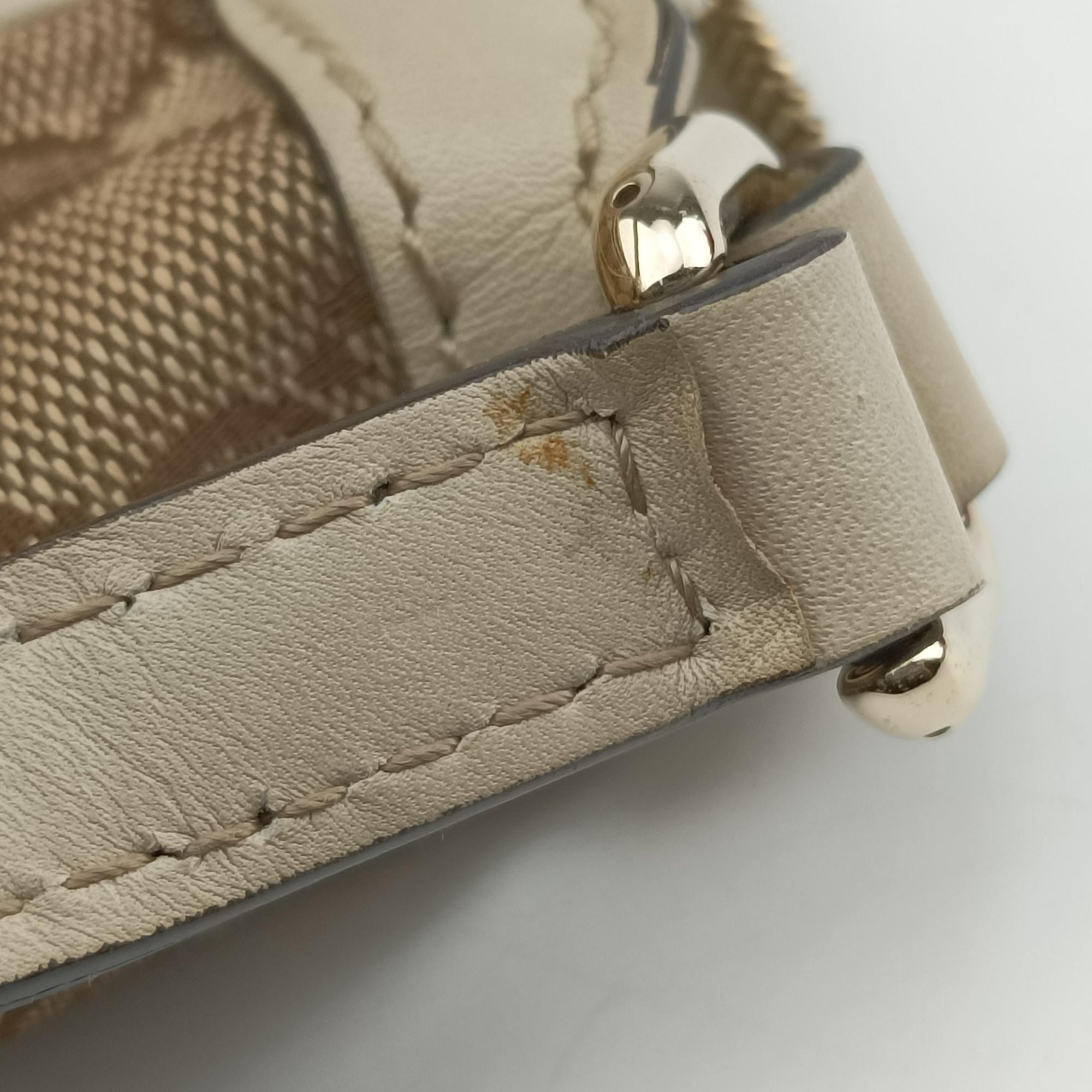 Secondhand Gucci Guccissima Mayfair Beige×Multicolour canvas×leather 269893 handbag | stylenewstar