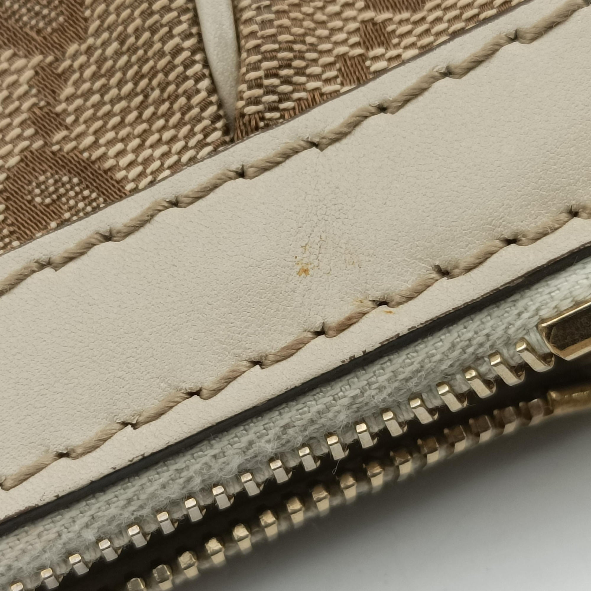 Secondhand Gucci Guccissima Mayfair Beige×Multicolour canvas×leather 269893 handbag | stylenewstar