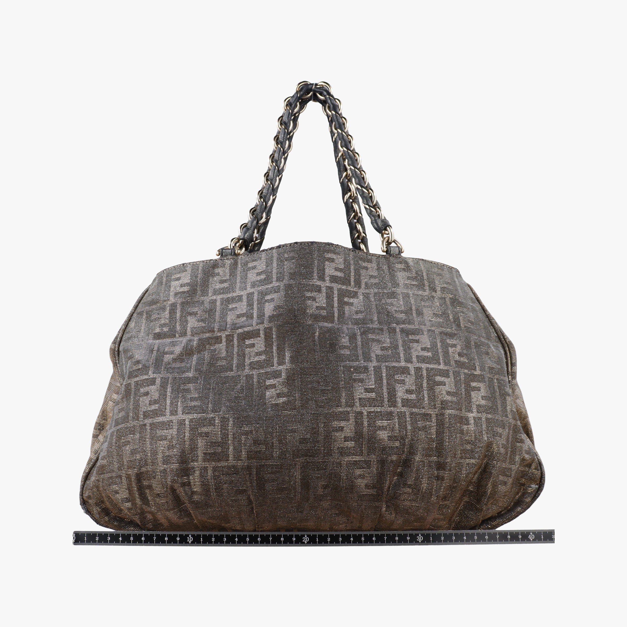 Pre-owned Fendi Mia Golden fabric 8BR616 shoulderbag | stylenewstar