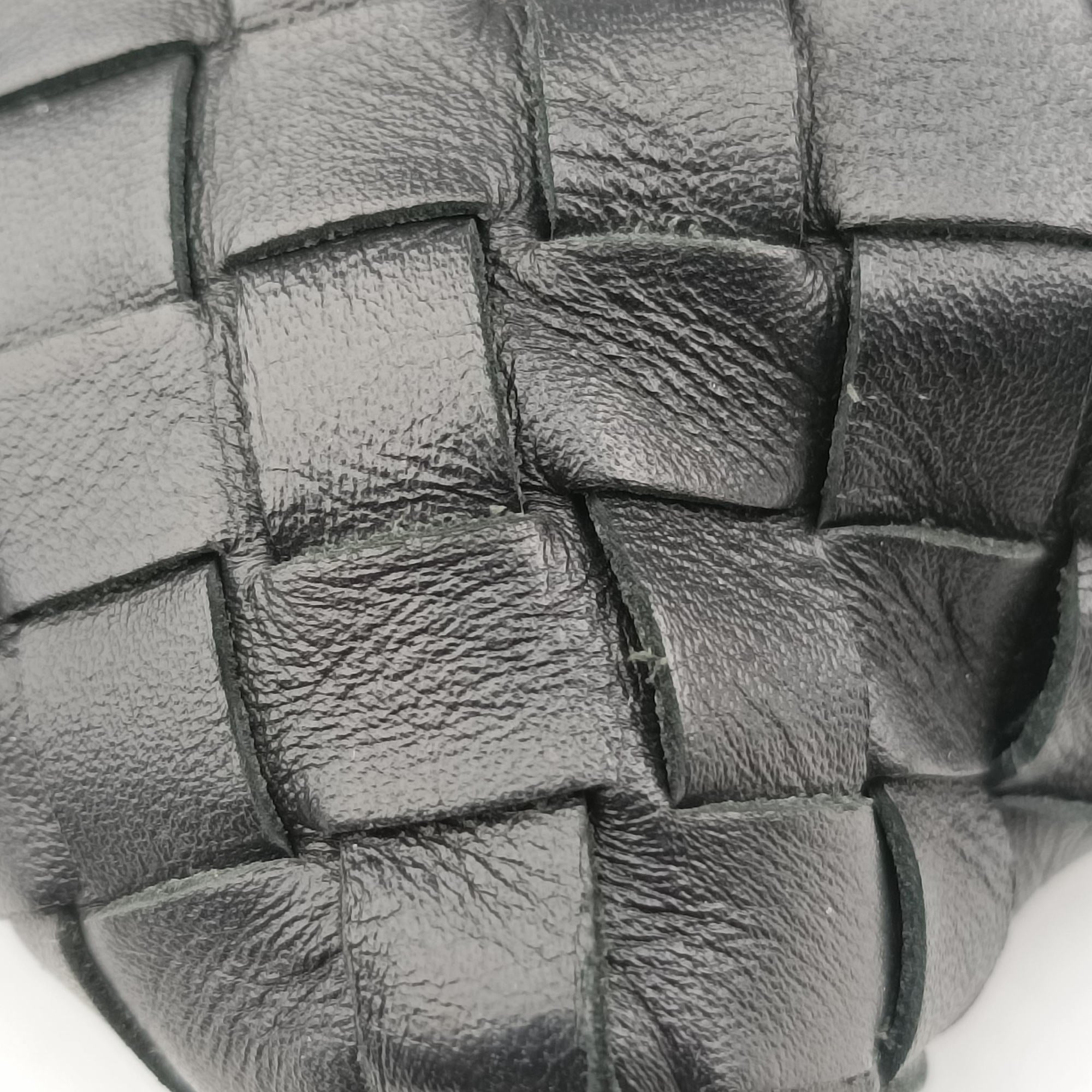 Pre-owned Bottega Veneta Intrecciato Black lambskin  shoulderbag | stylenewstar