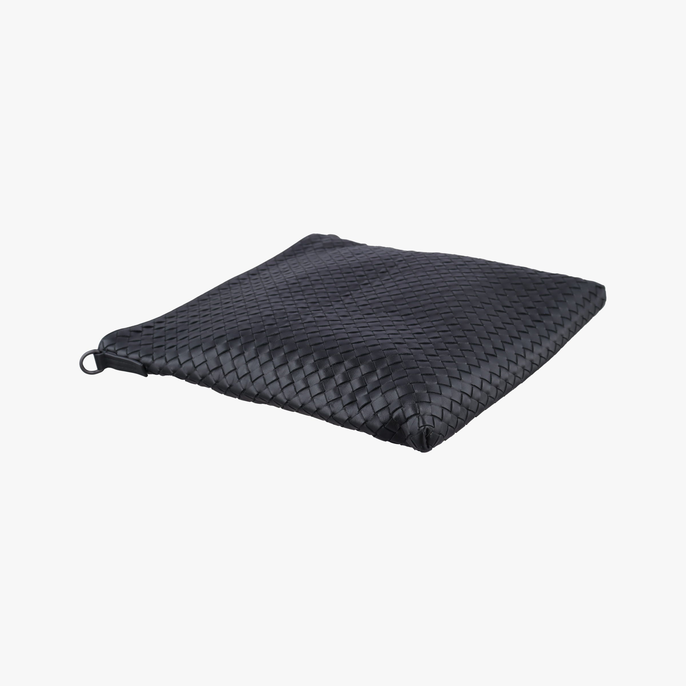 Pre-owned Bottega Veneta Intrecciato Black lambskin  shoulderbag | stylenewstar