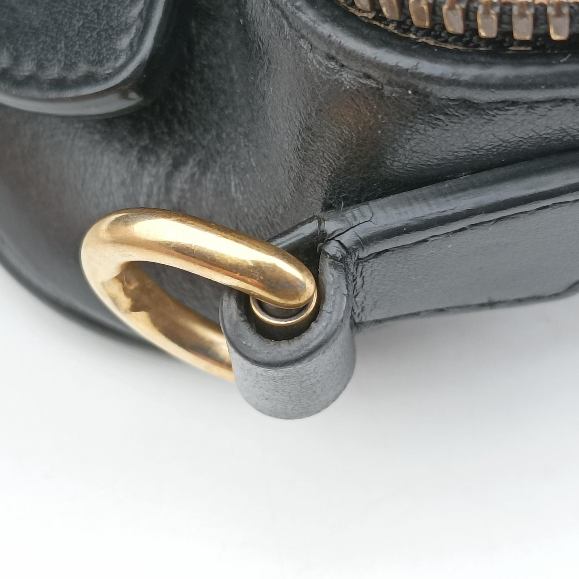 Pre-owned Gucci GG Marmont Black Leather 498100 shoulderbag | stylenewstar