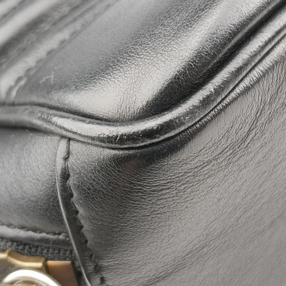 Pre-owned Gucci GG Marmont Black Leather 498100 shoulderbag | stylenewstar