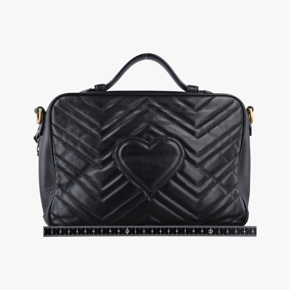 Pre-owned Gucci GG Marmont Black Leather 498100 shoulderbag | stylenewstar