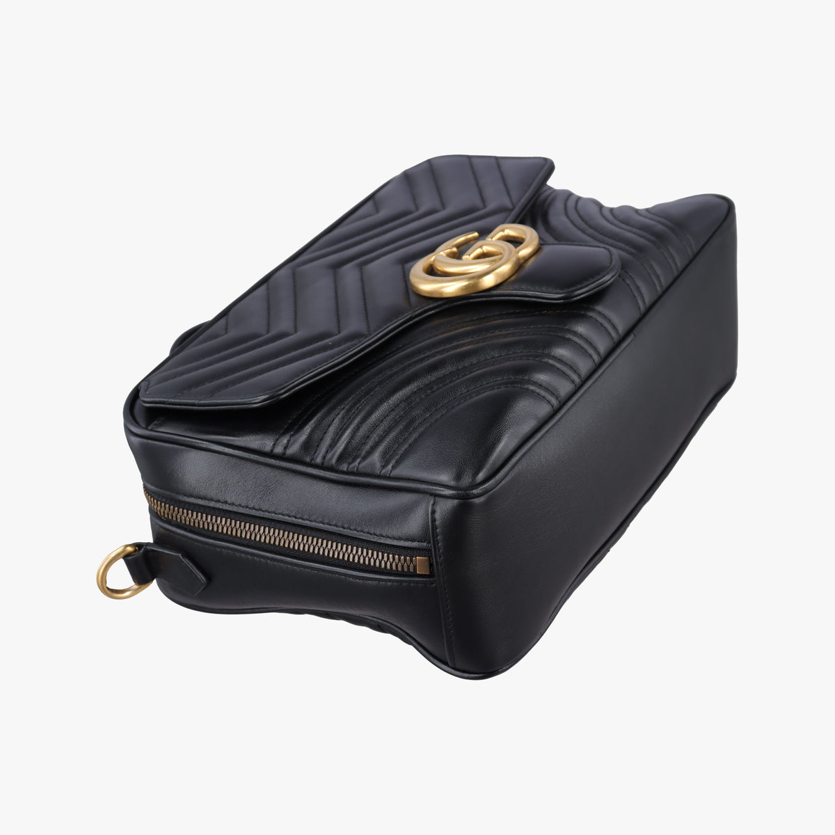 Pre-owned Gucci GG Marmont Black Leather 498100 shoulderbag | stylenewstar