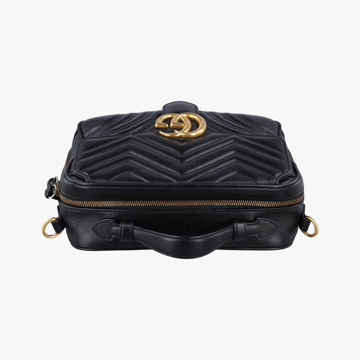 Pre-owned Gucci GG Marmont Black Leather 498100 shoulderbag | stylenewstar