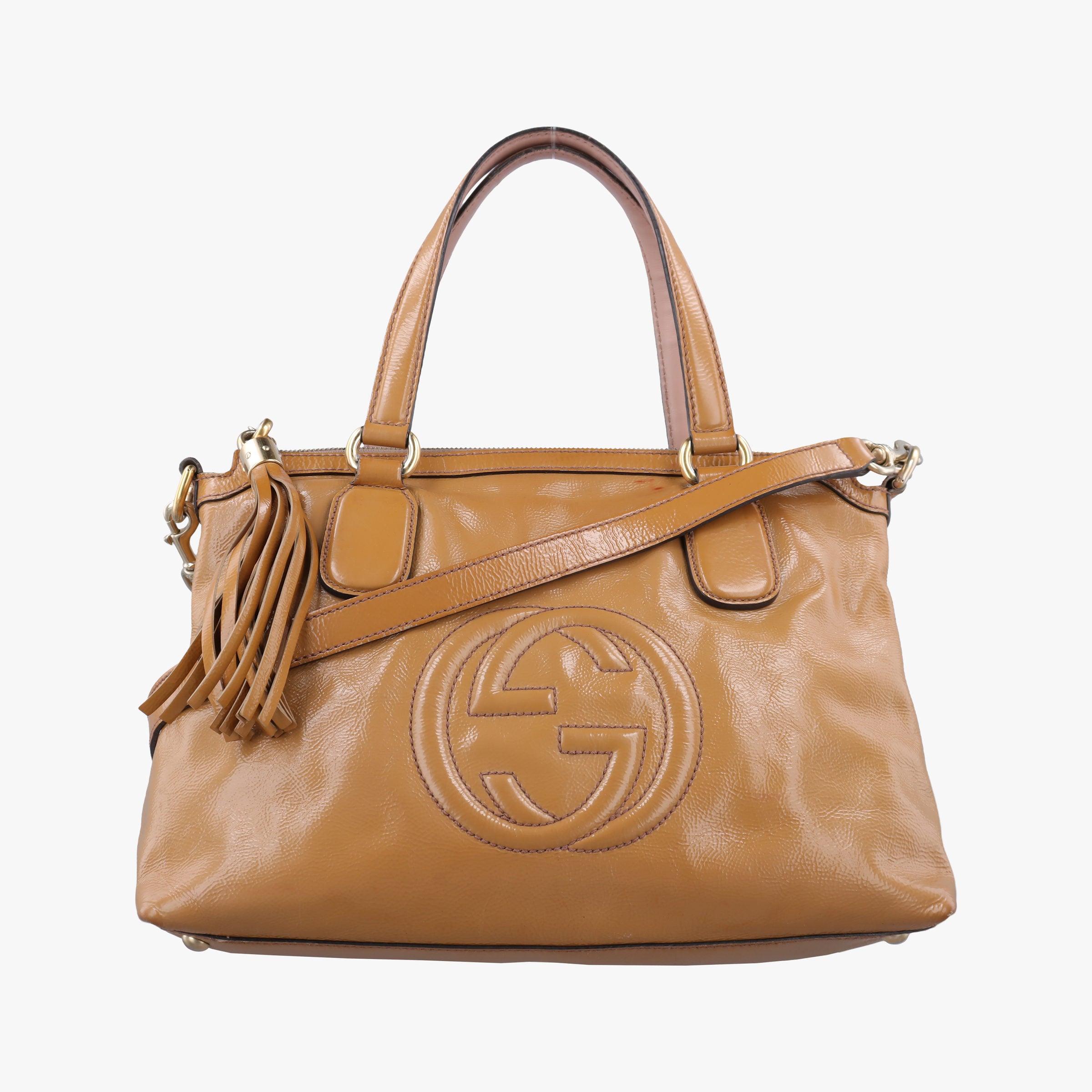 Secondhand Gucci Soho Beige Patent Leather 308362 shoulderbag | stylenewstar