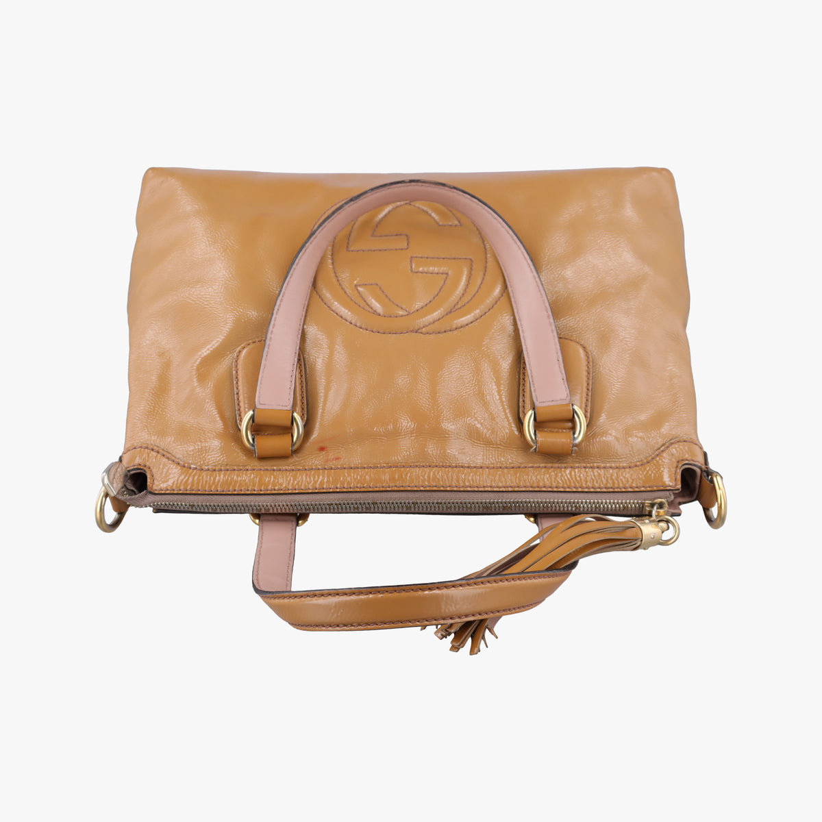 Secondhand Gucci Soho Beige Patent Leather 308362 shoulderbag | stylenewstar