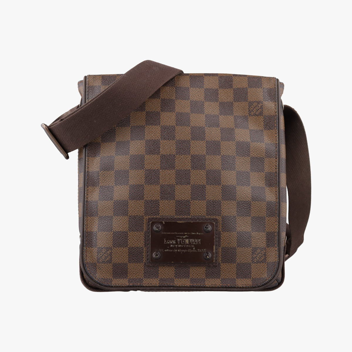 Secondhand Louis Vuitton BROOKLYN PM EBENE Damier Canvas N51210 shoulderbag | stylenewstar