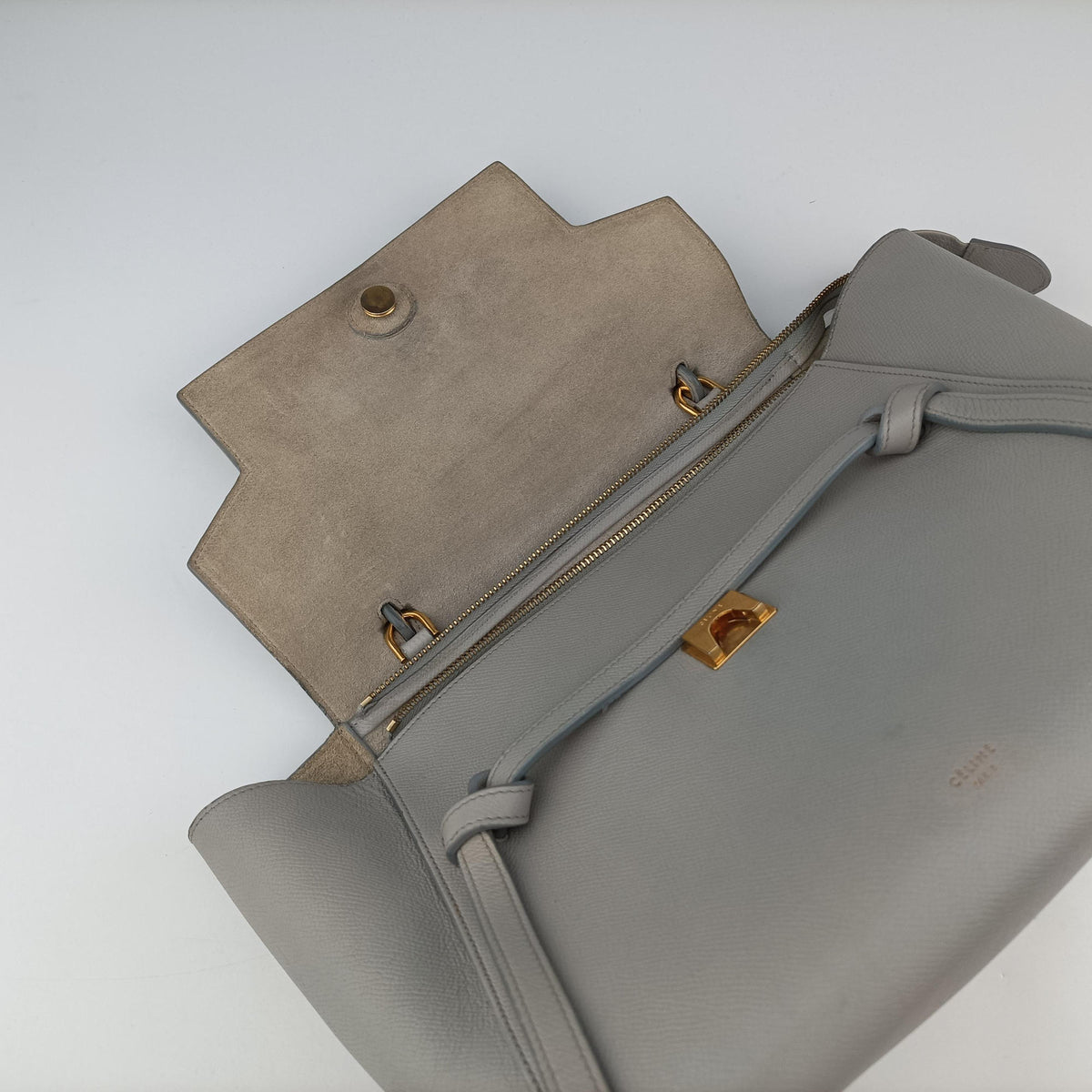 Secondhand Celine Belt Mini Grey Leather  shoulderbag | stylenewstar