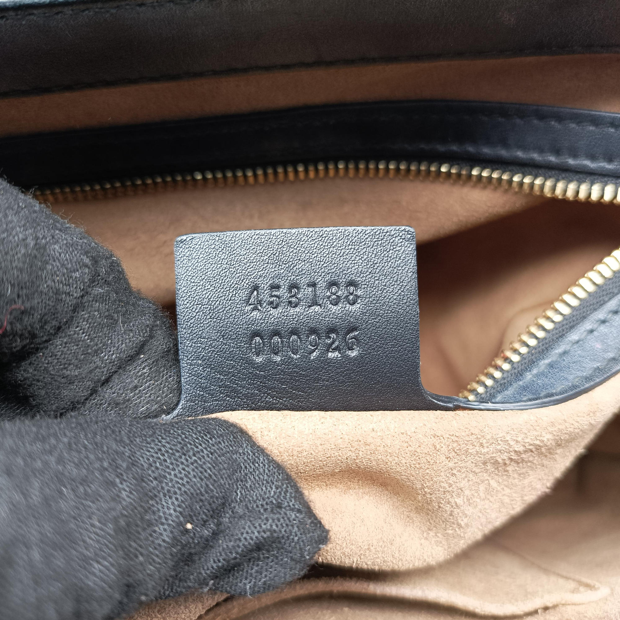 Pre-owned Gucci Padlock Beige×black PVC coated canvas×leather 453188 handbag | stylenewstar