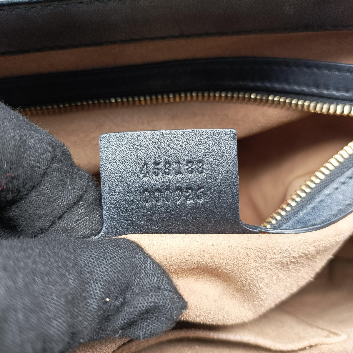 Pre-owned Gucci Padlock Beige×black PVC coated canvas×leather 453188 handbag | stylenewstar
