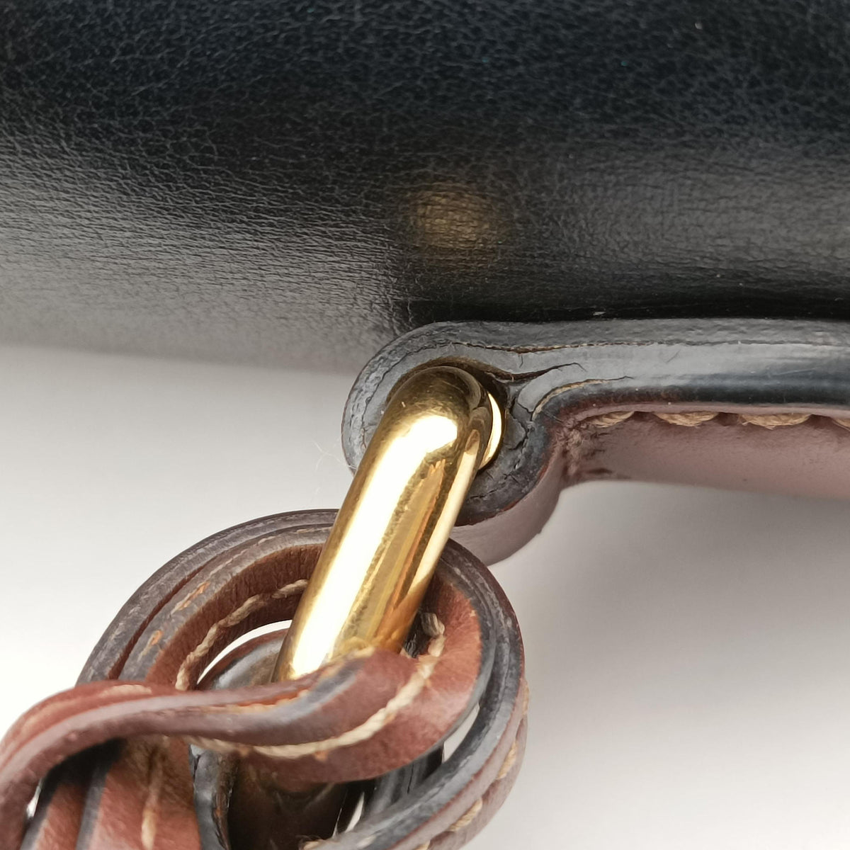 Pre-owned Gucci Padlock Beige×black PVC coated canvas×leather 453188 handbag | stylenewstar