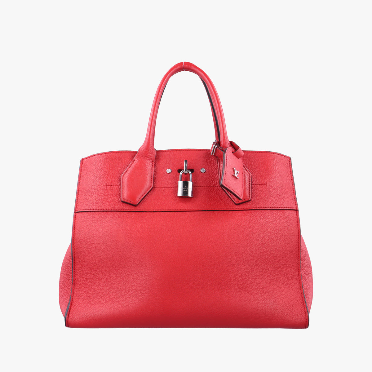 Pre-owned Louis Vuitton City Steamer MM RUBIS Leather M51027 handbag | stylenewstar