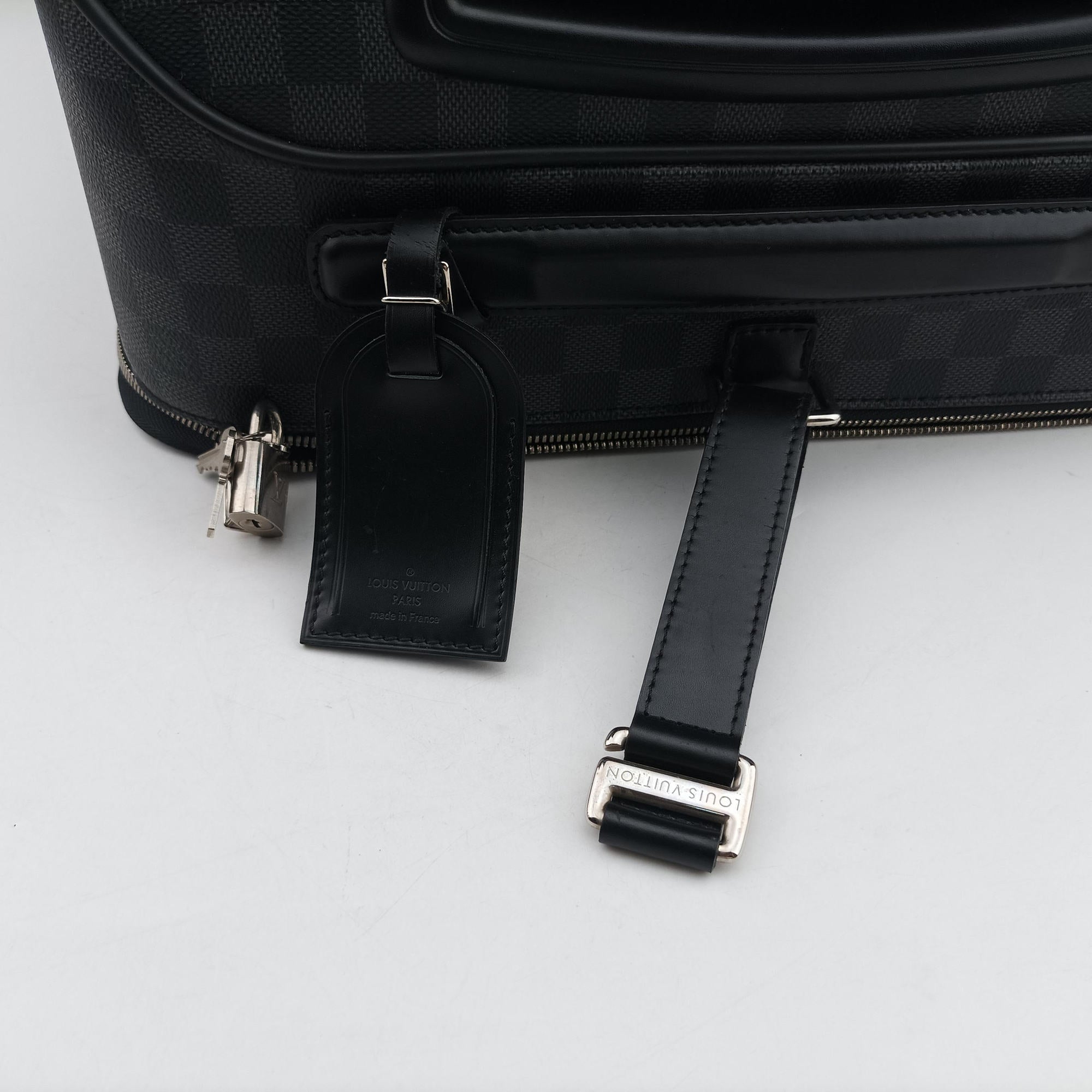 Pre-owned Louis Vuitton PEGASE 55 Noir Damier Graphite N23299 suitcase | stylenewstar