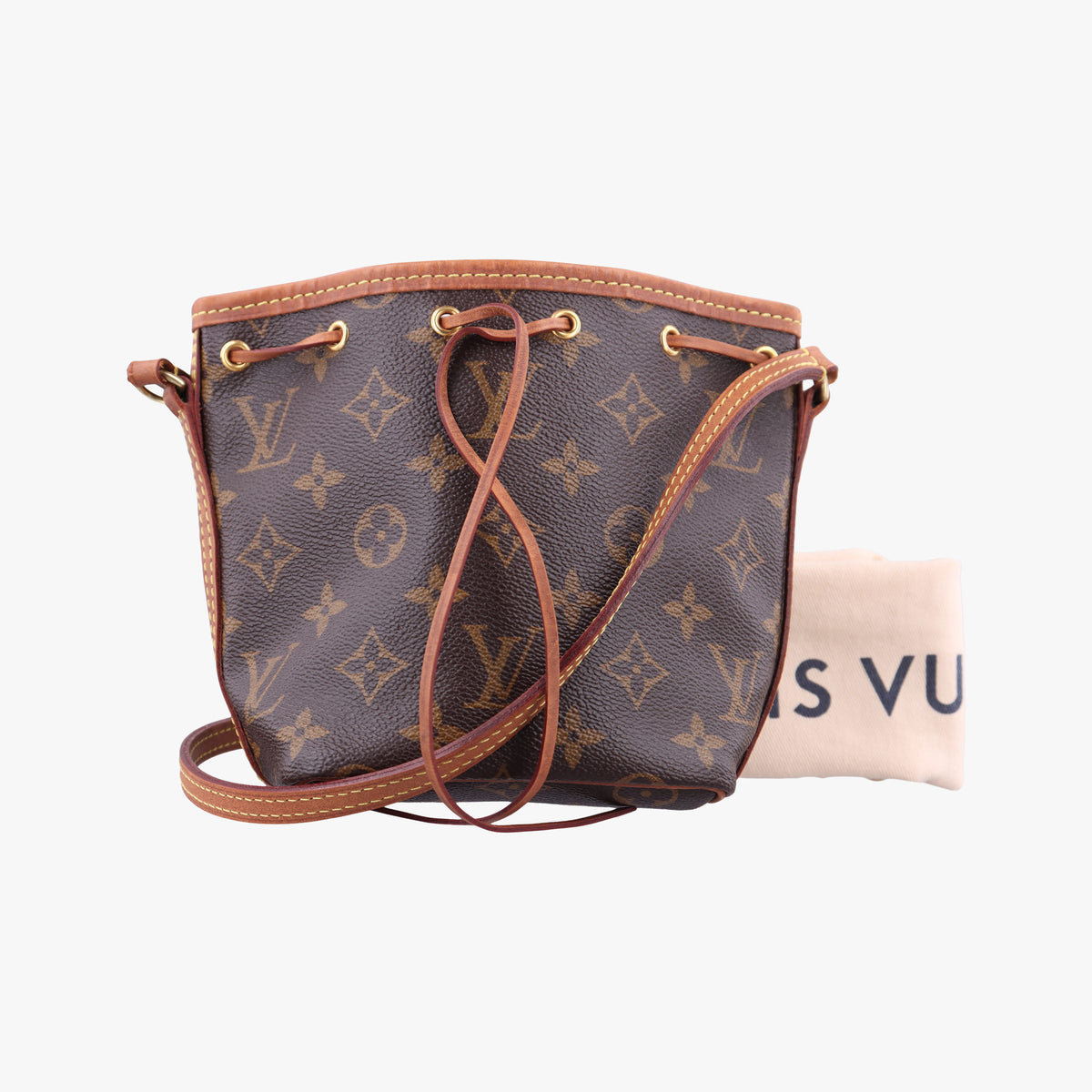 Pre-owned Louis Vuitton Nano Noe Brown Monogram canvas M41346 shoulderbag | stylenewstar