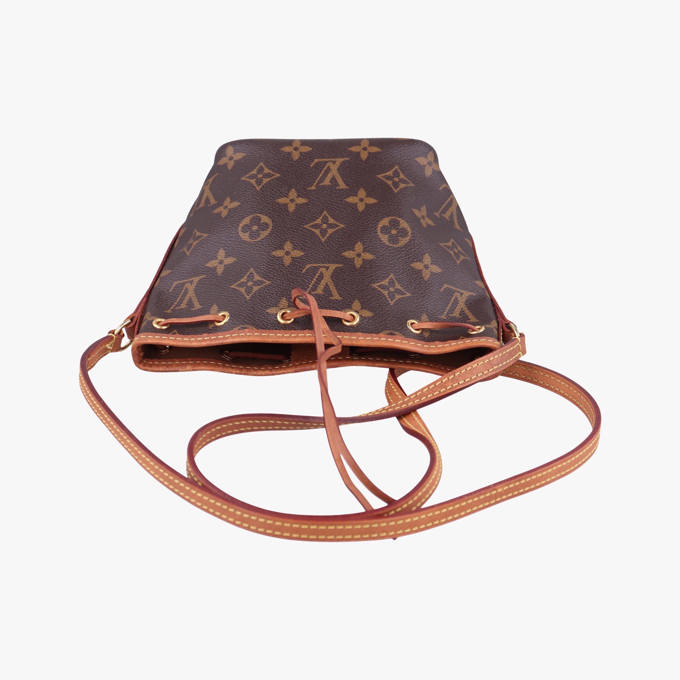 Pre-owned Louis Vuitton Nano Noe Brown Monogram canvas M41346 shoulderbag | stylenewstar