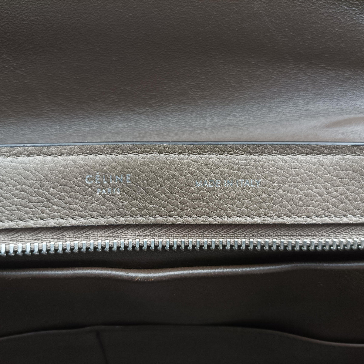 Pre-owned Celine Trapeze Grey Suede × leather  shoulderbag | stylenewstar