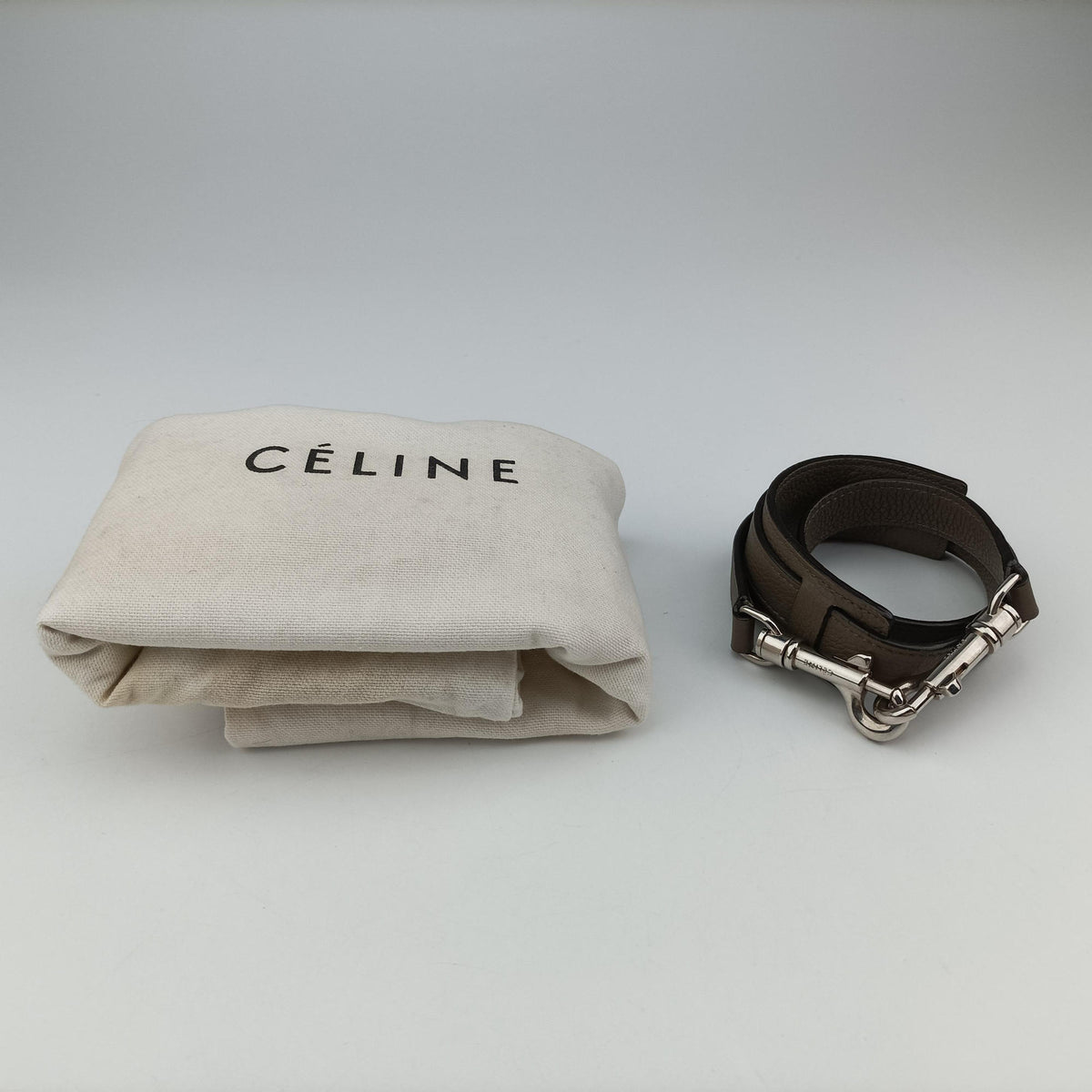 Pre-owned Celine Trapeze Grey Suede × leather  shoulderbag | stylenewstar