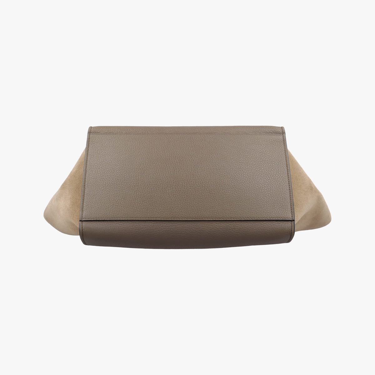 Pre-owned Celine Trapeze Grey Suede × leather  shoulderbag | stylenewstar