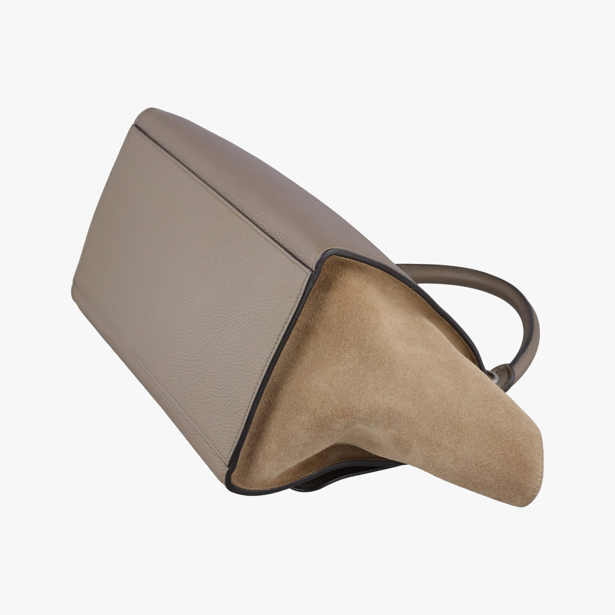 Pre-owned Celine Trapeze Grey Suede × leather  shoulderbag | stylenewstar