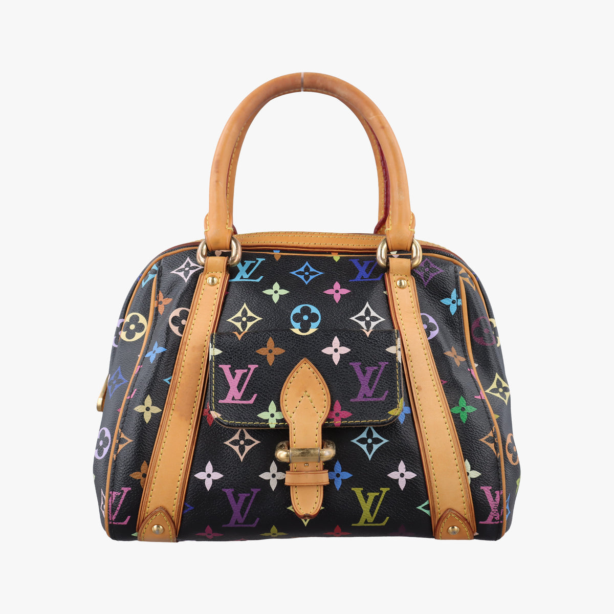 Pre-owned Louis Vuitton PRISCILLA Noir Monogram Multicolor M40097 handbag | stylenewstar