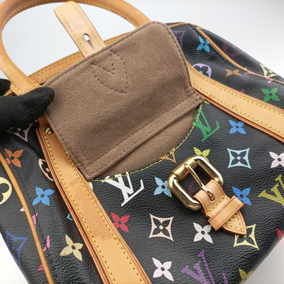 Pre-owned Louis Vuitton PRISCILLA Noir Monogram Multicolor M40097 handbag | stylenewstar