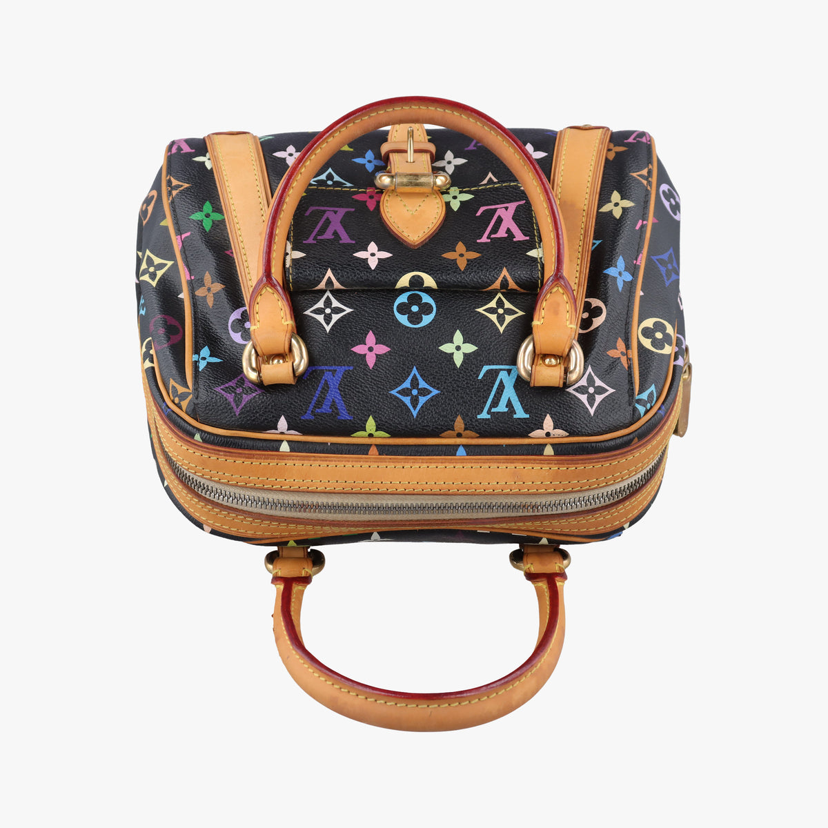 Pre-owned Louis Vuitton PRISCILLA Noir Monogram Multicolor M40097 handbag | stylenewstar