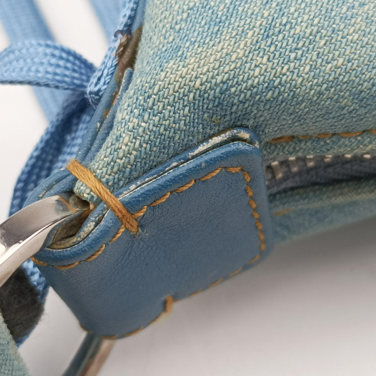 Pre-owned Christian Dior Admit It Blue denim  shoulderbag | stylenewstar