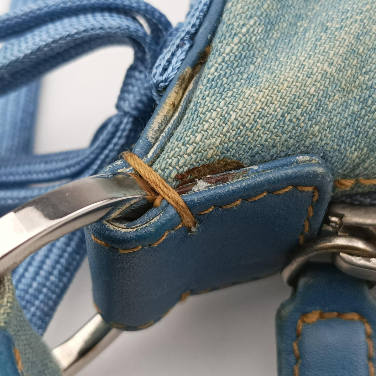 Pre-owned Christian Dior Admit It Blue denim  shoulderbag | stylenewstar