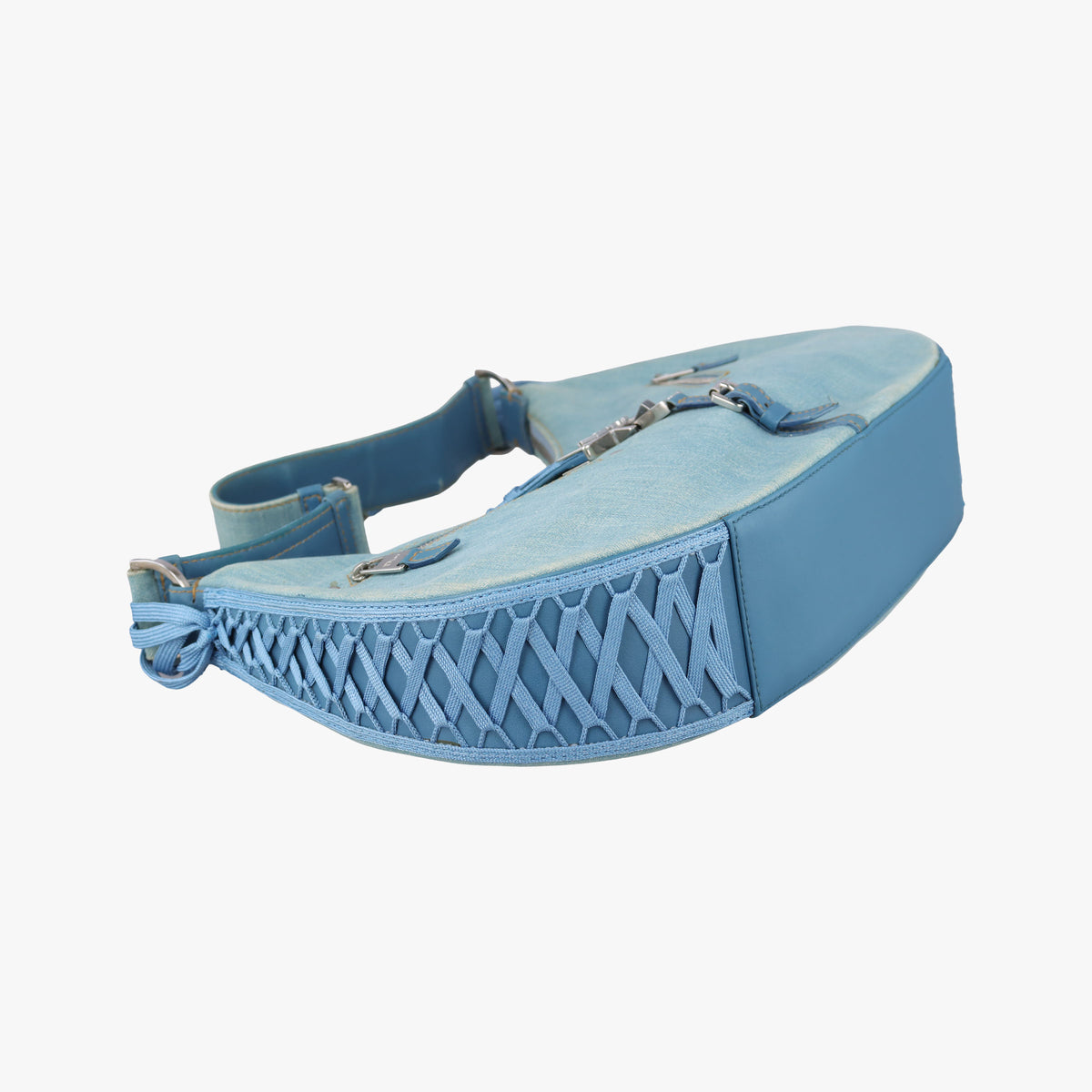 Pre-owned Christian Dior Admit It Blue denim  shoulderbag | stylenewstar