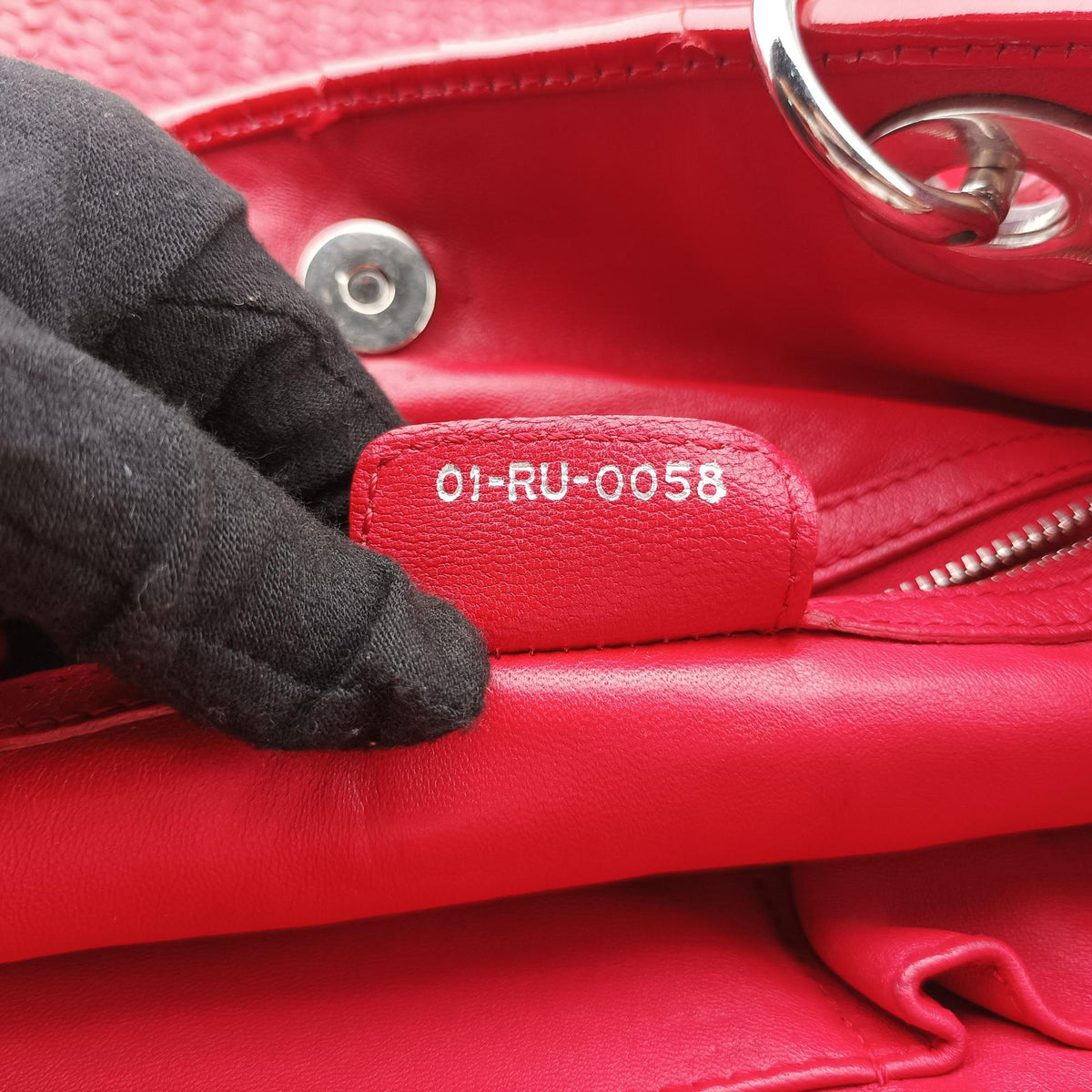Vintage Christian Dior Soft Lady Dior INTRECCIATO Tote Red lambskin  shoulderbag | stylenewstar