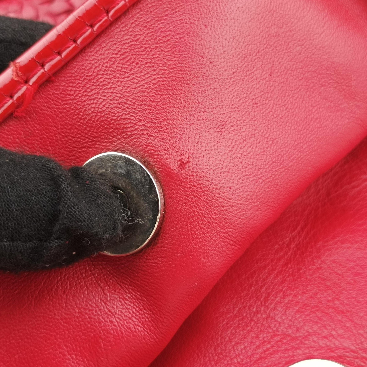 Vintage Christian Dior Soft Lady Dior INTRECCIATO Tote Red lambskin  shoulderbag | stylenewstar