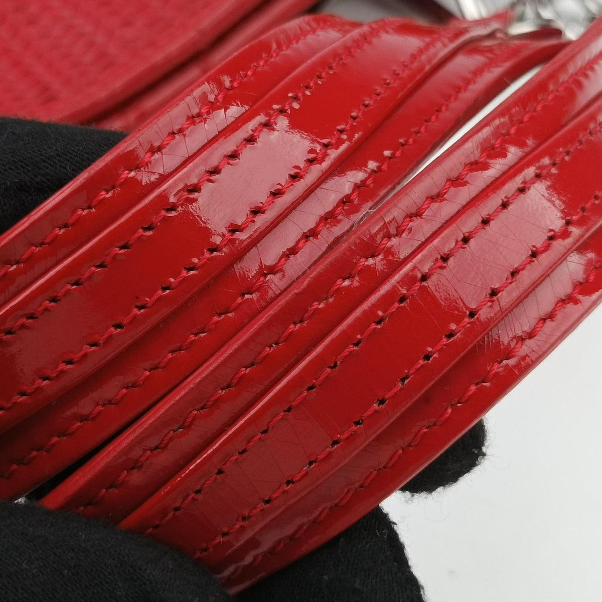 Vintage Christian Dior Soft Lady Dior INTRECCIATO Tote Red lambskin  shoulderbag | stylenewstar