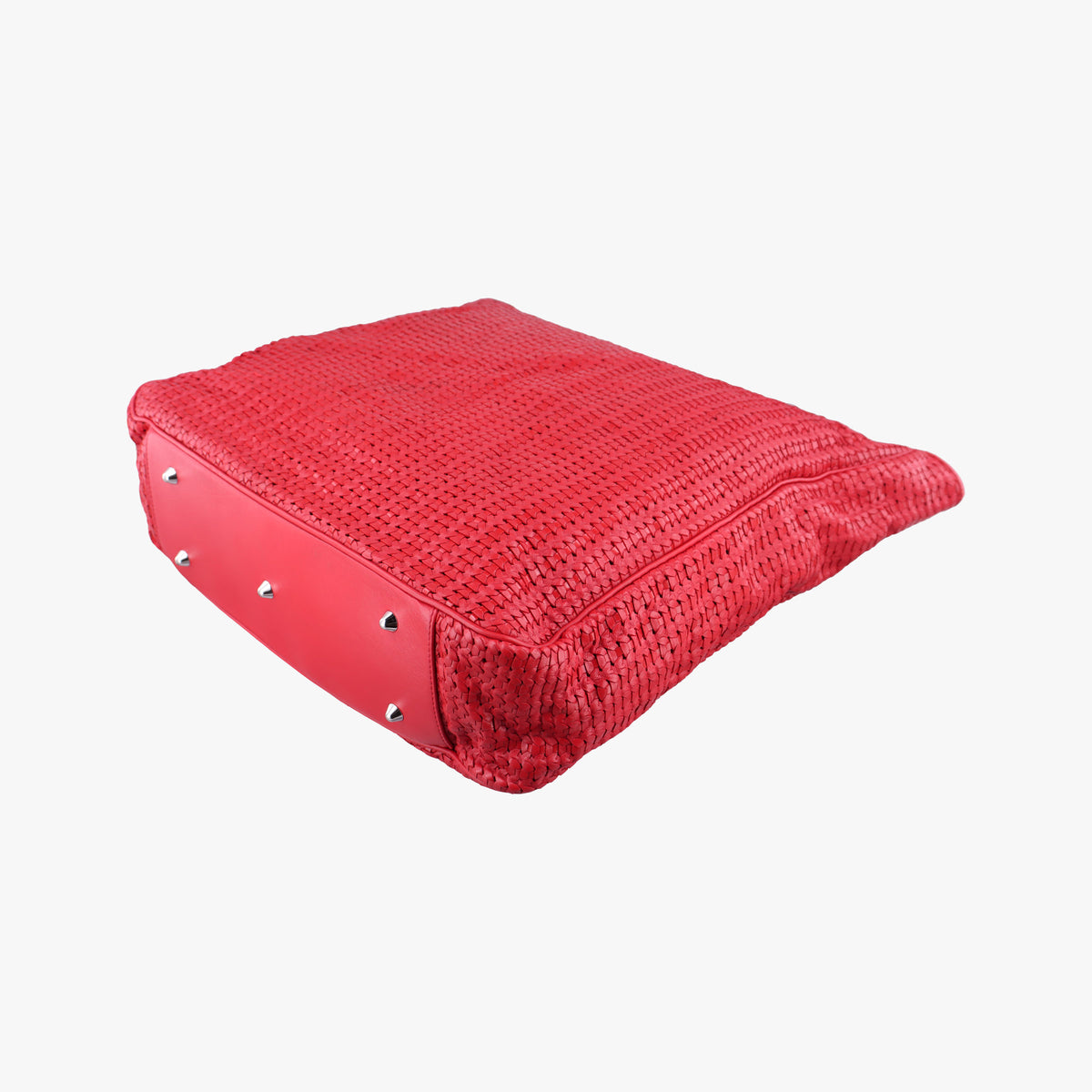 Vintage Christian Dior Soft Lady Dior INTRECCIATO Tote Red lambskin  shoulderbag | stylenewstar
