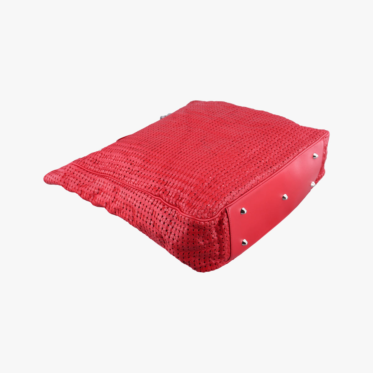 Vintage Christian Dior Soft Lady Dior INTRECCIATO Tote Red lambskin  shoulderbag | stylenewstar