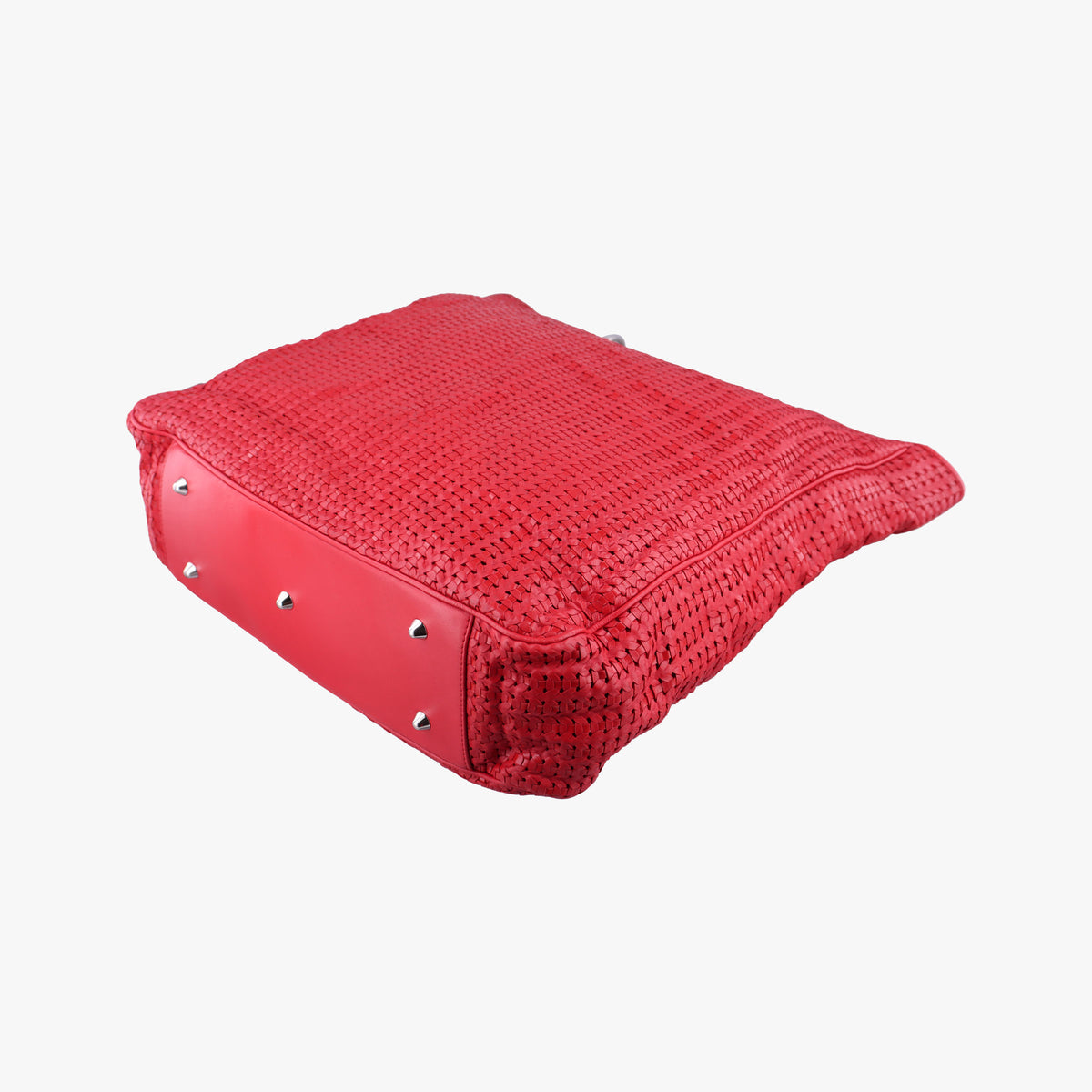 Vintage Christian Dior Soft Lady Dior INTRECCIATO Tote Red lambskin  shoulderbag | stylenewstar