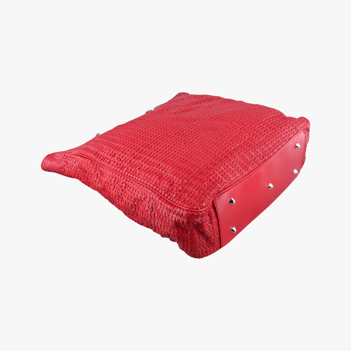 Vintage Christian Dior Soft Lady Dior INTRECCIATO Tote Red lambskin  shoulderbag | stylenewstar