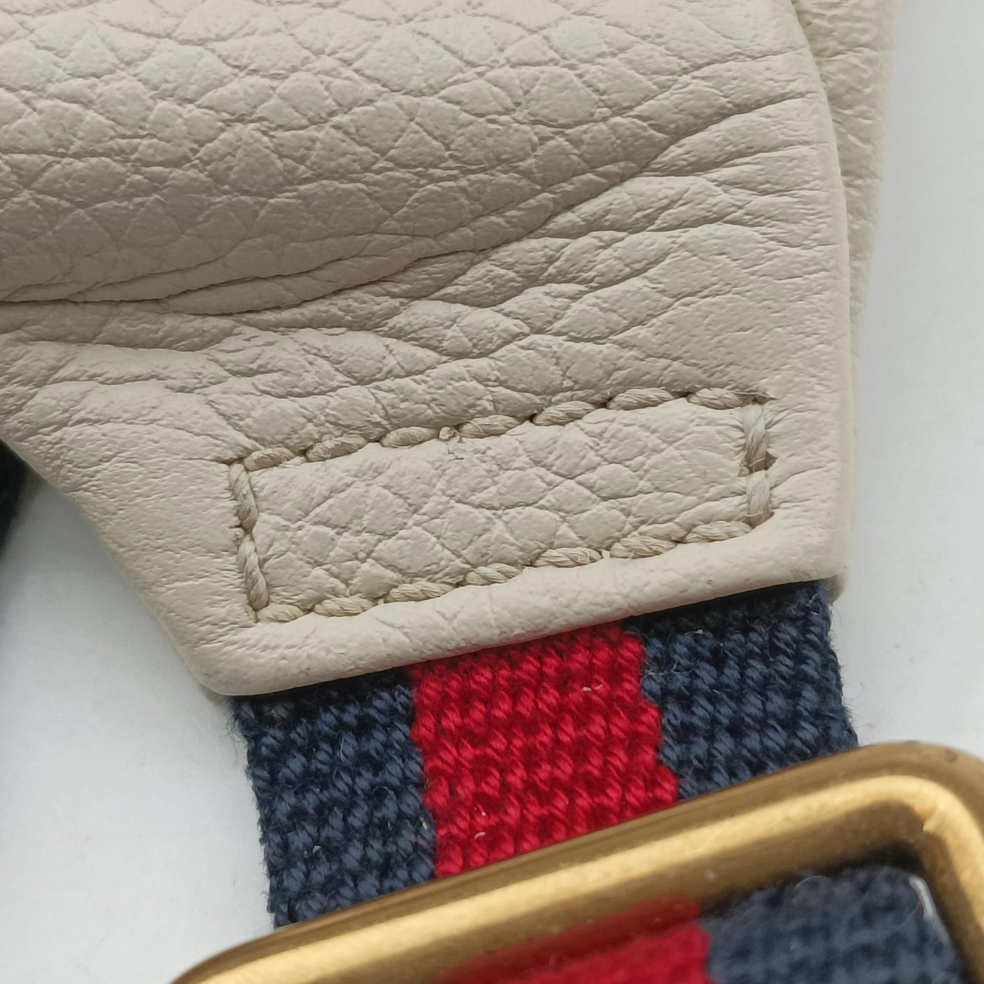 Pre-owned Gucci Print White Leather 527792 bum bag/waist bag | stylenewstar