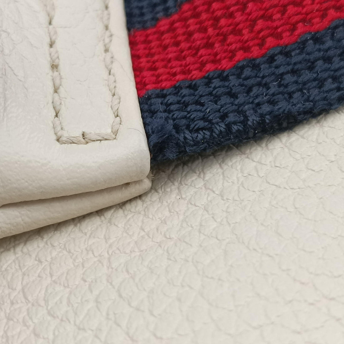 Pre-owned Gucci Print White Leather 527792 bum bag/waist bag | stylenewstar