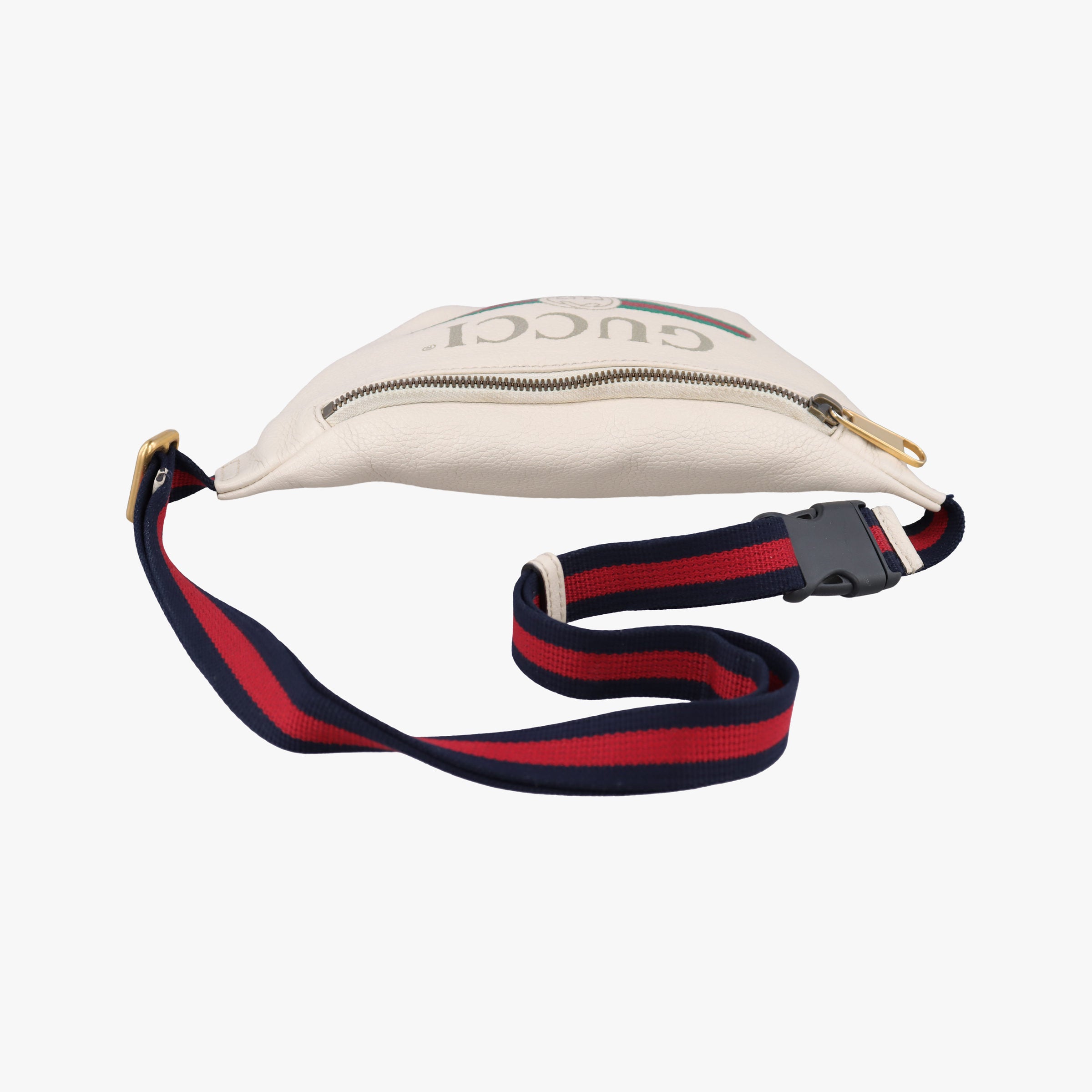 Pre-owned Gucci Print White Leather 527792 bum bag/waist bag | stylenewstar