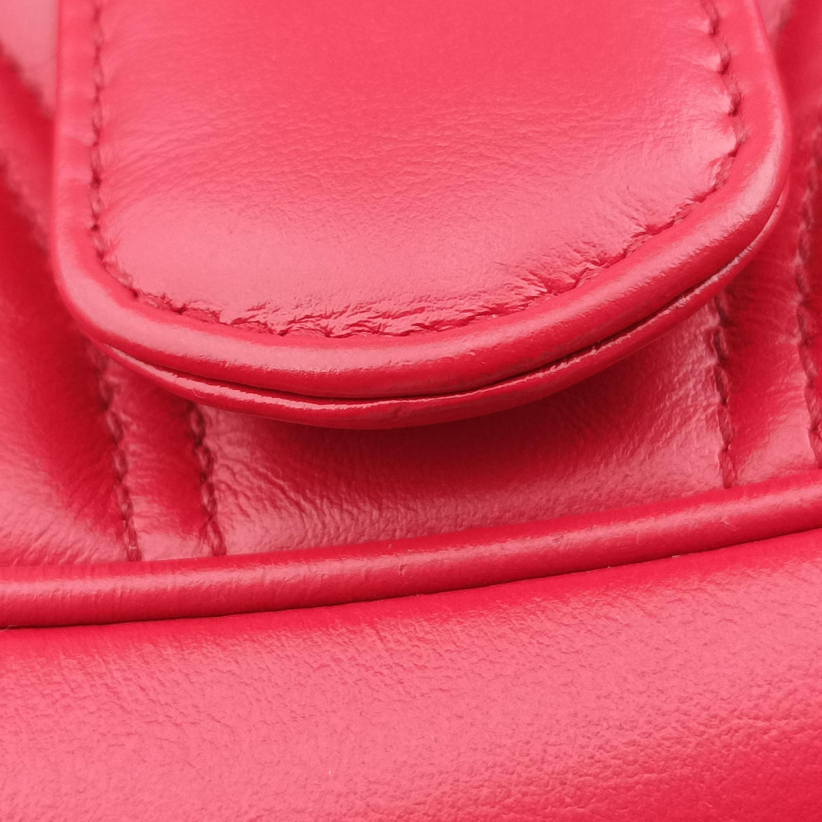 Pre-owned Gucci GG Marmont Red Leather 446744 shoulderbag | stylenewstar
