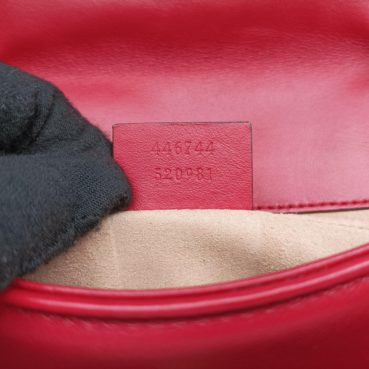 Pre-owned Gucci GG Marmont Red Leather 446744 shoulderbag | stylenewstar