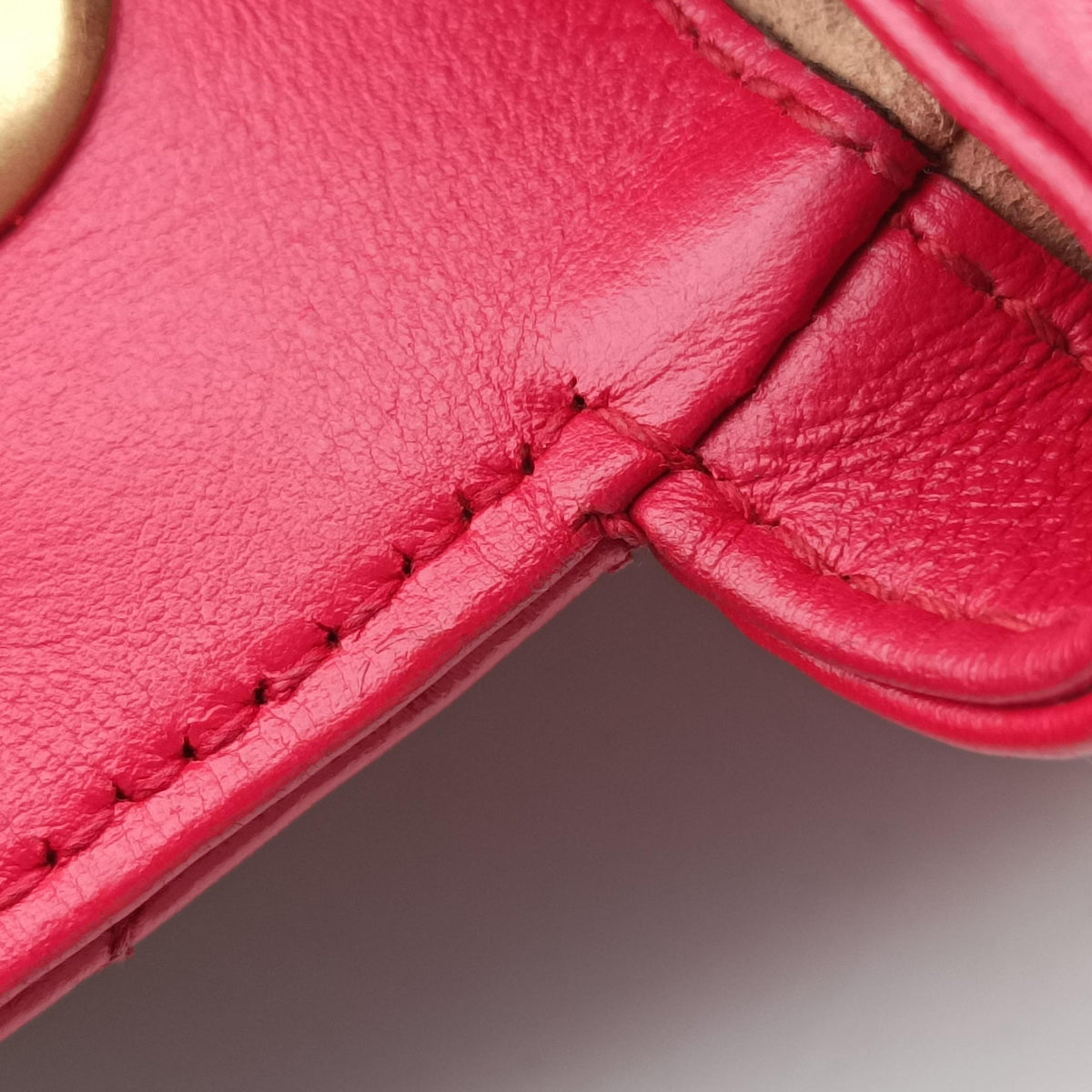 Pre-owned Gucci GG Marmont Red Leather 446744 shoulderbag | stylenewstar