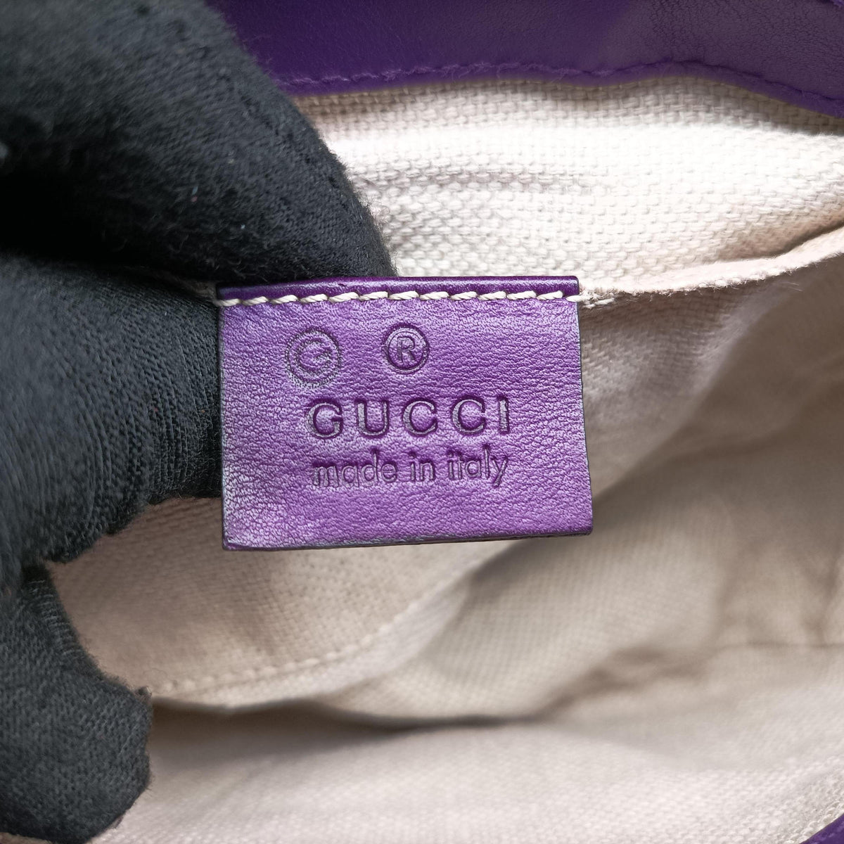 Pre-owned Gucci Snaffle Bit Purple Leather 263956 shoulderbag | stylenewstar