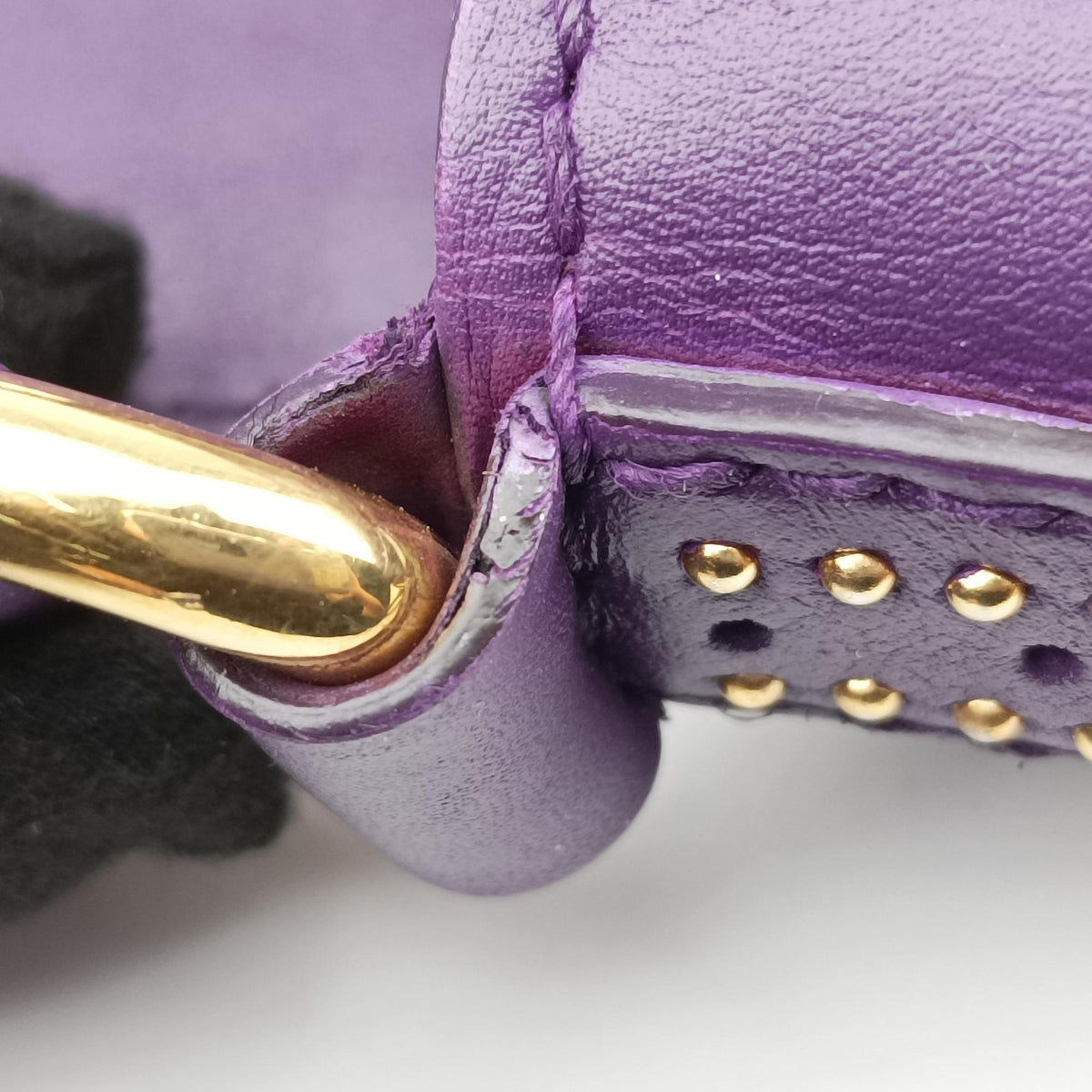 Pre-owned Gucci Snaffle Bit Purple Leather 263956 shoulderbag | stylenewstar