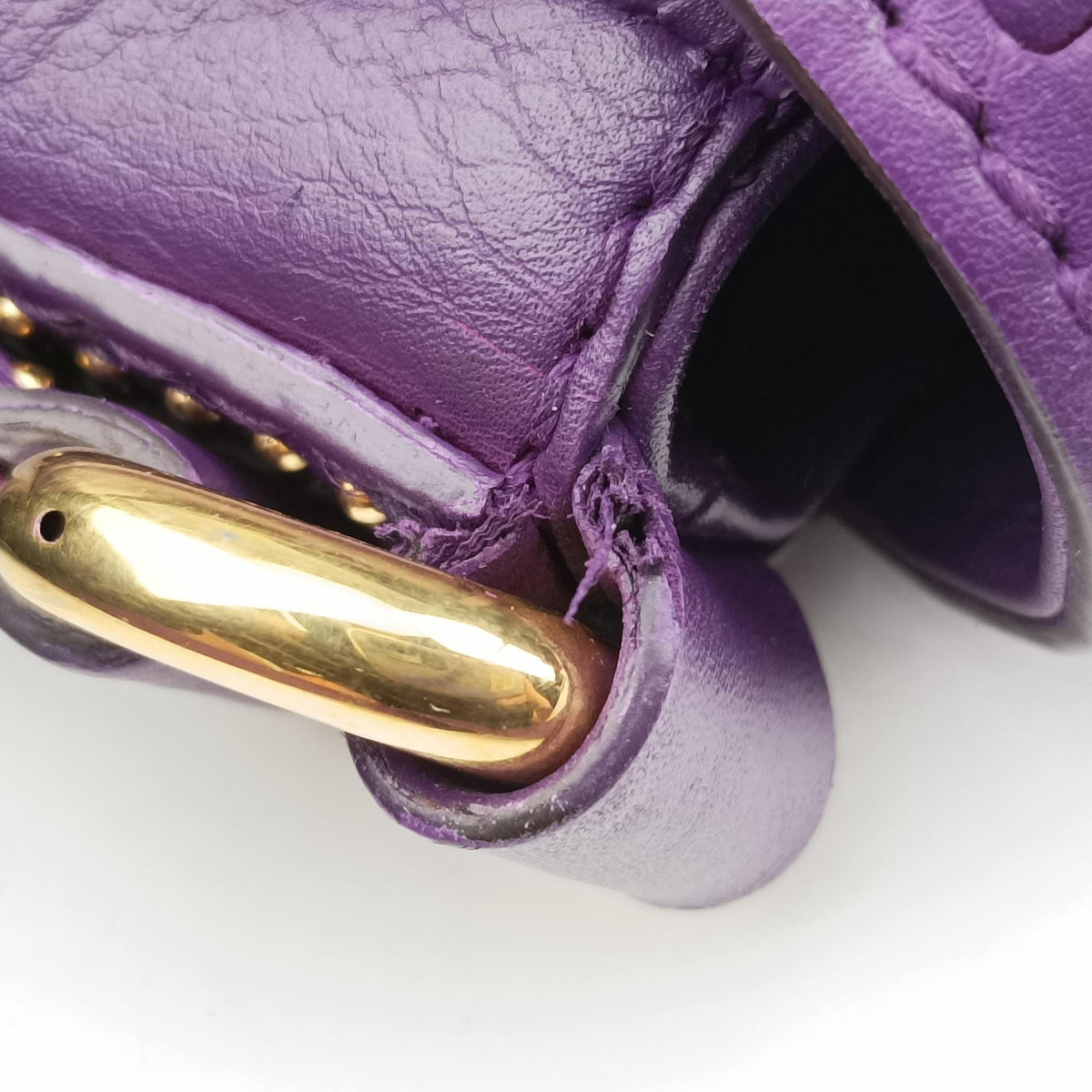 Pre-owned Gucci Snaffle Bit Purple Leather 263956 shoulderbag | stylenewstar