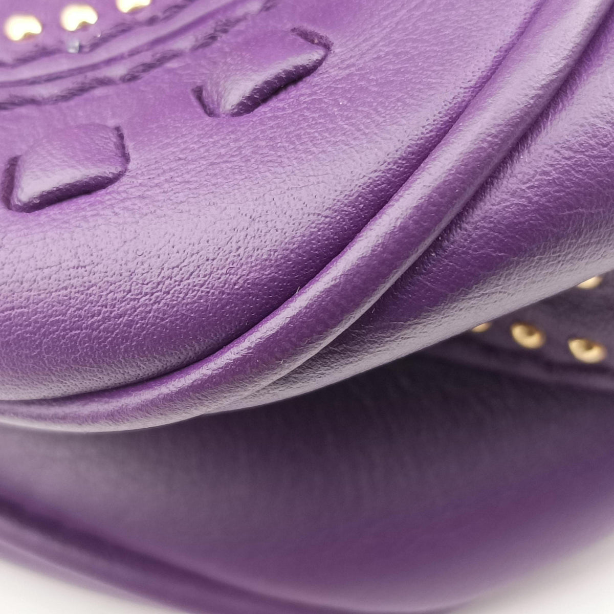 Pre-owned Gucci Snaffle Bit Purple Leather 263956 shoulderbag | stylenewstar